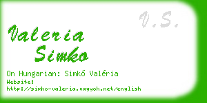 valeria simko business card