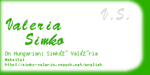 valeria simko business card